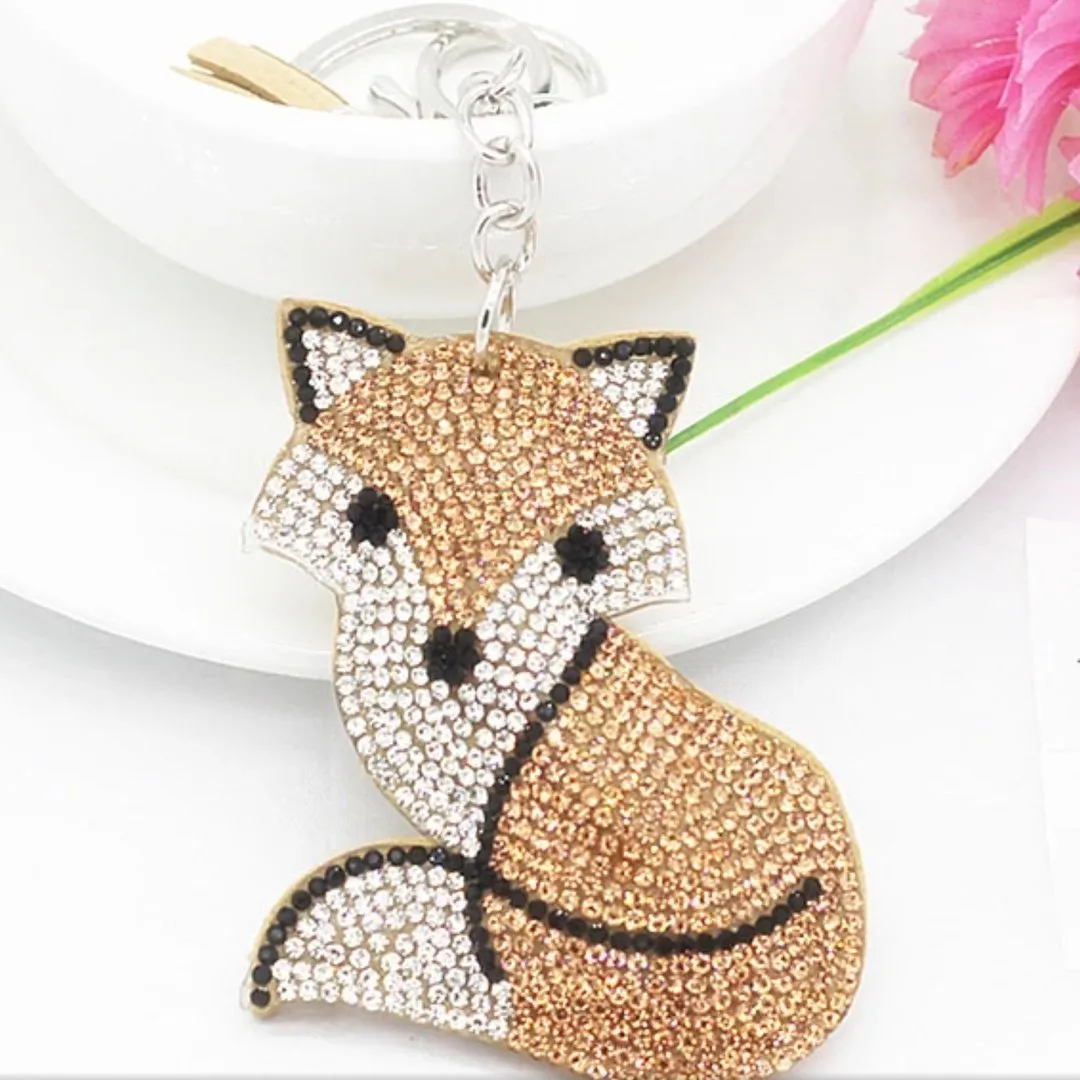 * KeyChain / Bag Charm: Fox ~ Sparkle ~ Tawny 🦊