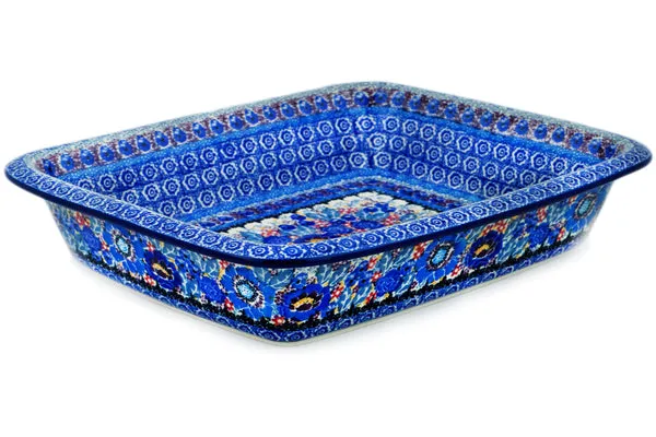 12" Rectangular Baker - Beautiful Blues