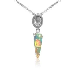 18kt Black Crystal Opal pendant