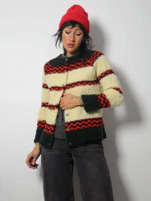 1960's Boucle Stripe Cardigan