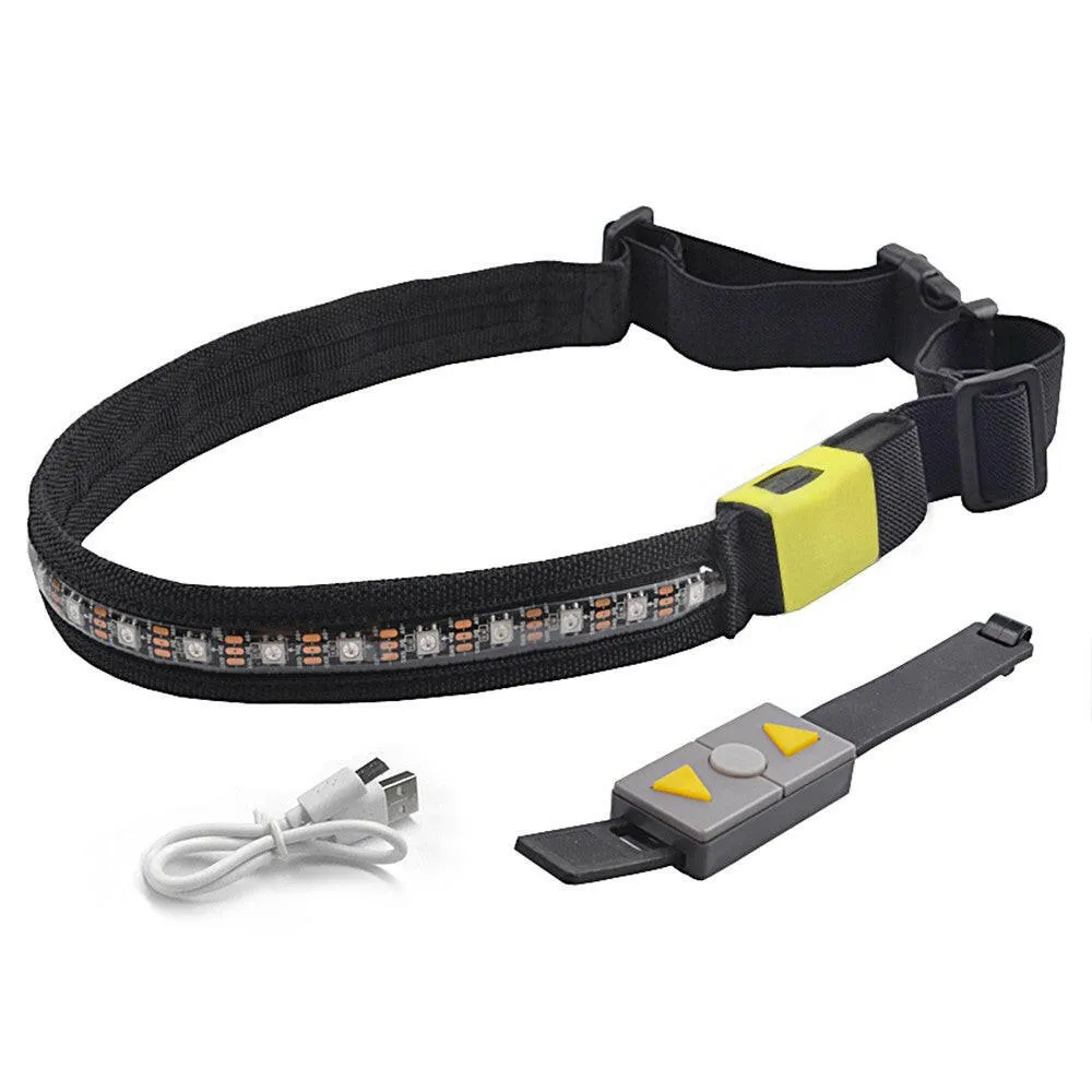 2.4G Wireless Remote Controlled LED Reflective Belt Safety Belt High Visibility for Night Running Jogging Climbing Cycling