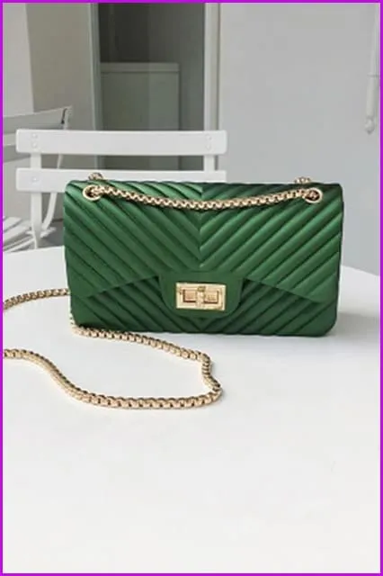 5 Colors Elegant Chain PU Leather Shoulder Bag/Handbag F688