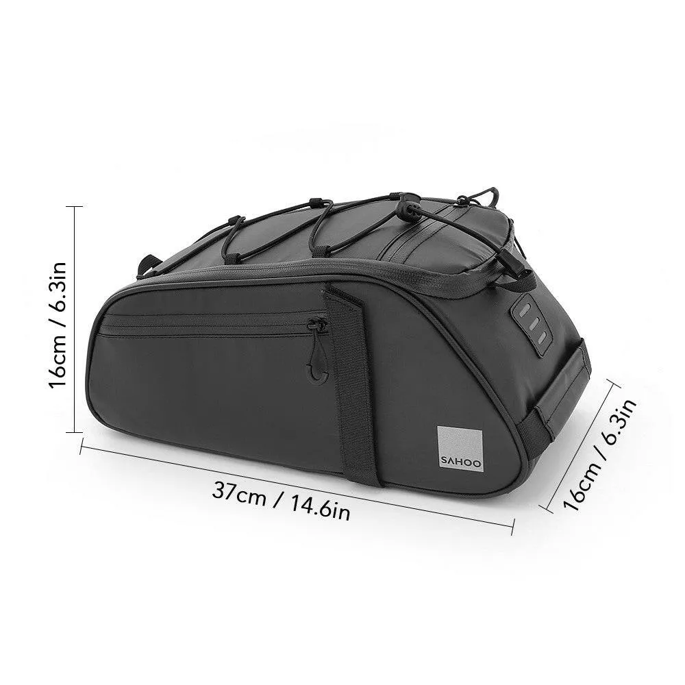 8L Bicycle Rear Seat Trunk Bag Large Capacity Rear Panniers Bag Reflective Rear Saddle Bag MTB Road Bike Bag Bicycle Storage Bag Hand Bag