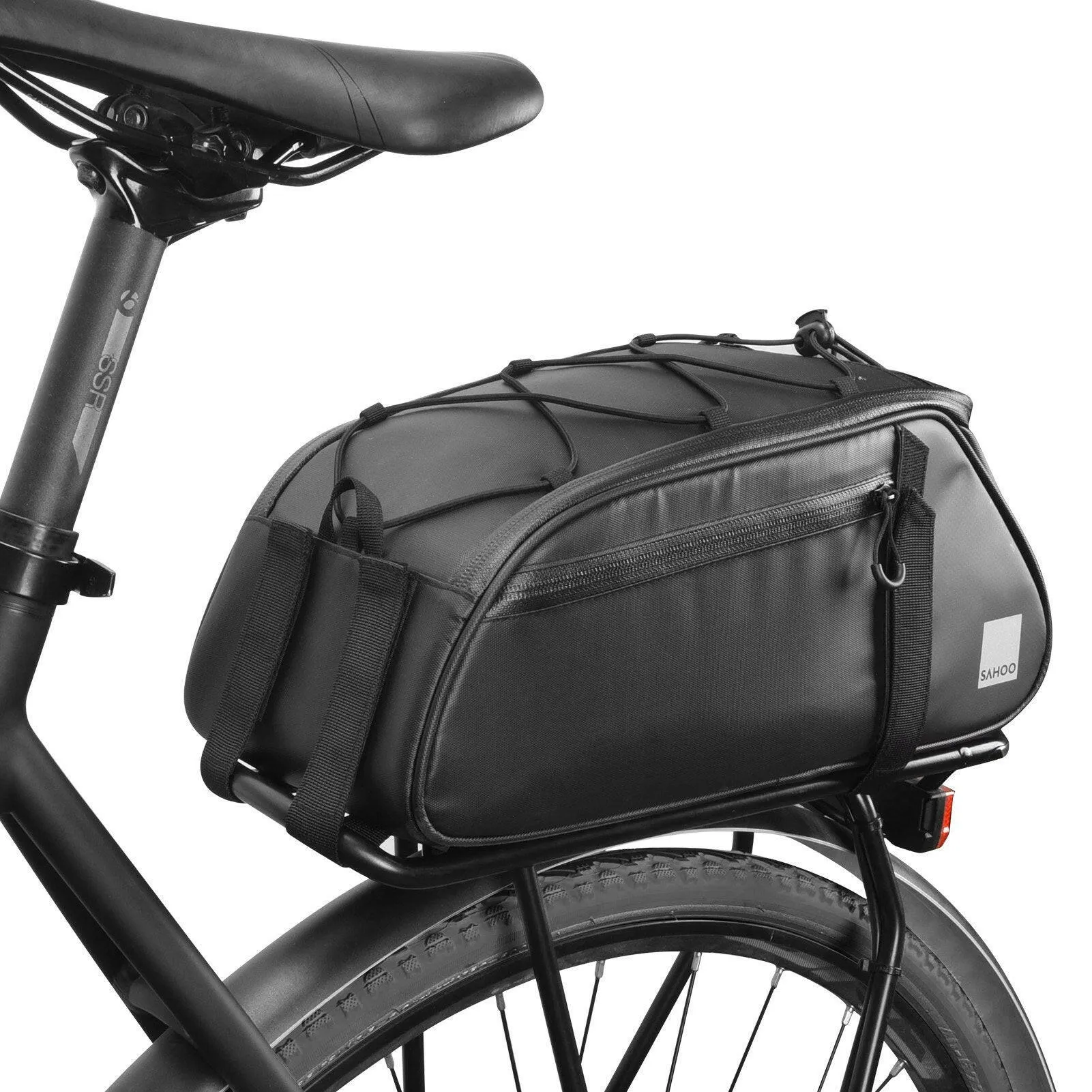 8L Bicycle Rear Seat Trunk Bag Large Capacity Rear Panniers Bag Reflective Rear Saddle Bag MTB Road Bike Bag Bicycle Storage Bag Hand Bag