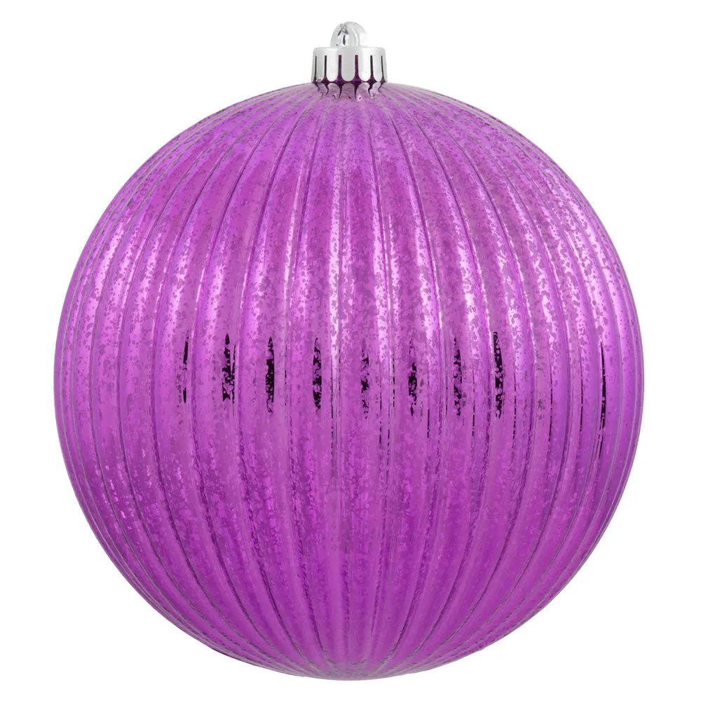 8" Cerise Mercury Pumpkin Ball Shatterproof Christmas Ornament