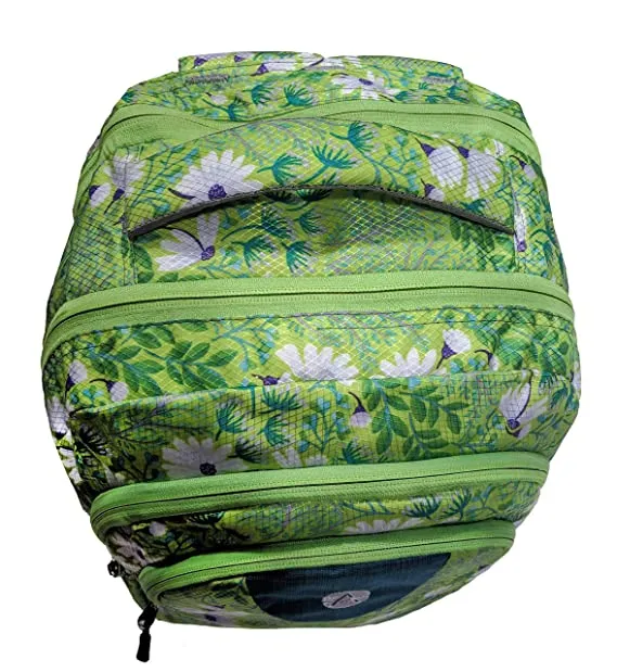 Alpha Nemesis 35 Ltrs Green School Backpack (Floral Cut)