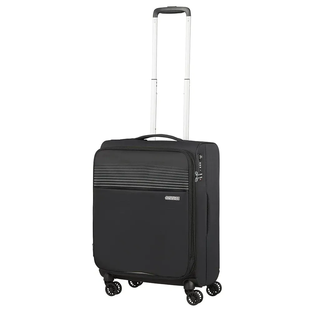 American Tourister Lite Ray Spinner 55 Expandable jet black