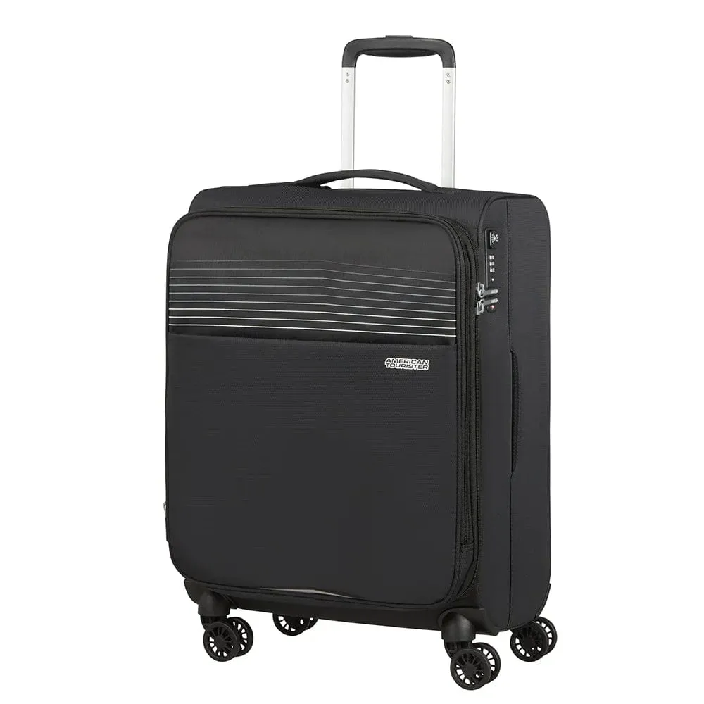 American Tourister Lite Ray Spinner 55 Expandable jet black