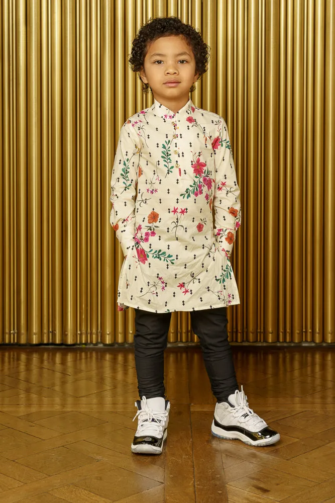 ANI Diamond Floral Kids Kurta (Sample)