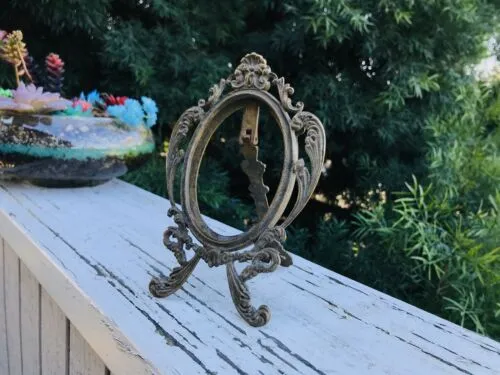 Antique Ornate Brass Picture Frame