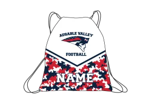 AuSable Patriots Football Sublimated Drawstring Bag