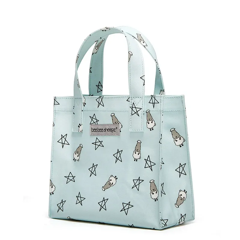 Baa Baa Sheepz Tote Bag Small Star & Sheepz Blue- Small