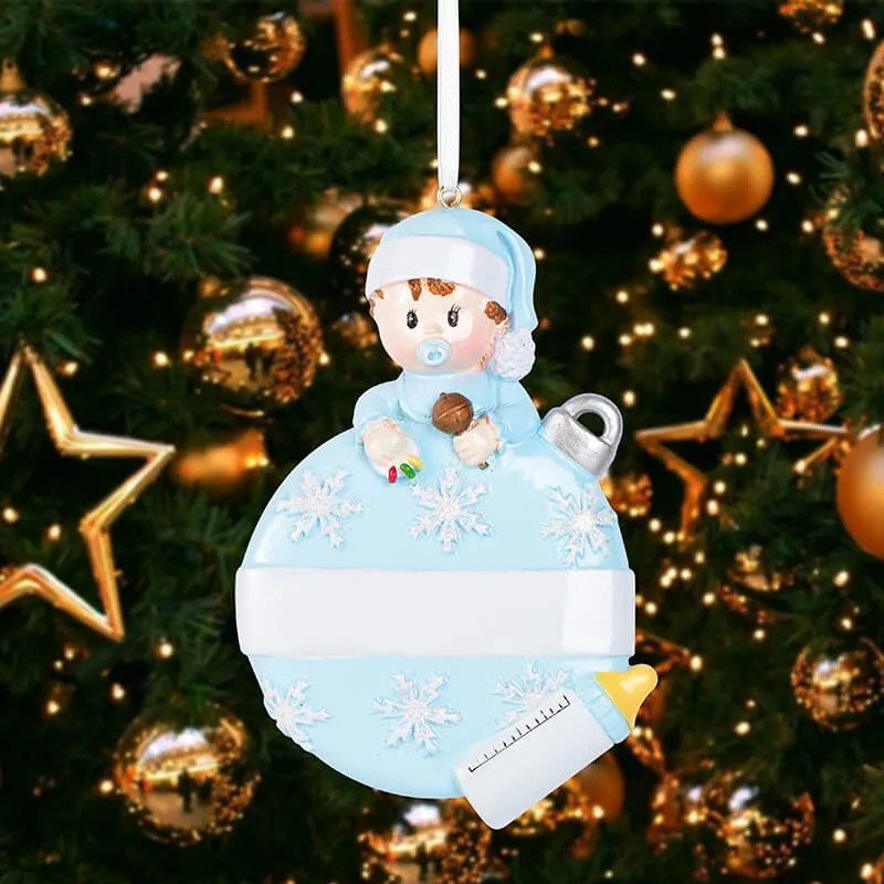 Baby with Xmas Ball Personalized Christmas Ornament #61576