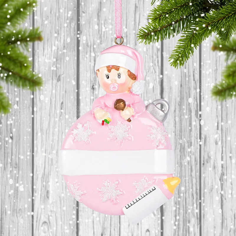 Baby with Xmas Ball Personalized Christmas Ornament #61576