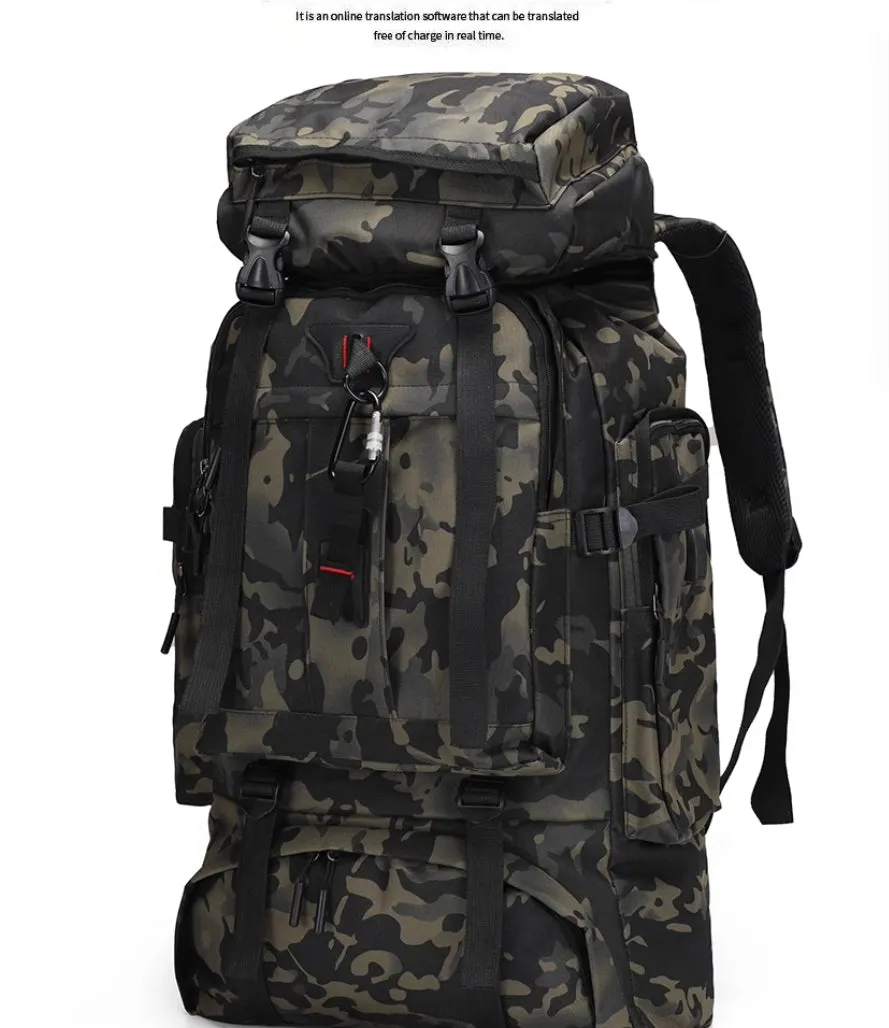 Backpack camouflage large capacity men's tactical backpack men's outdoor hiking backpack multifunctional travel backpack