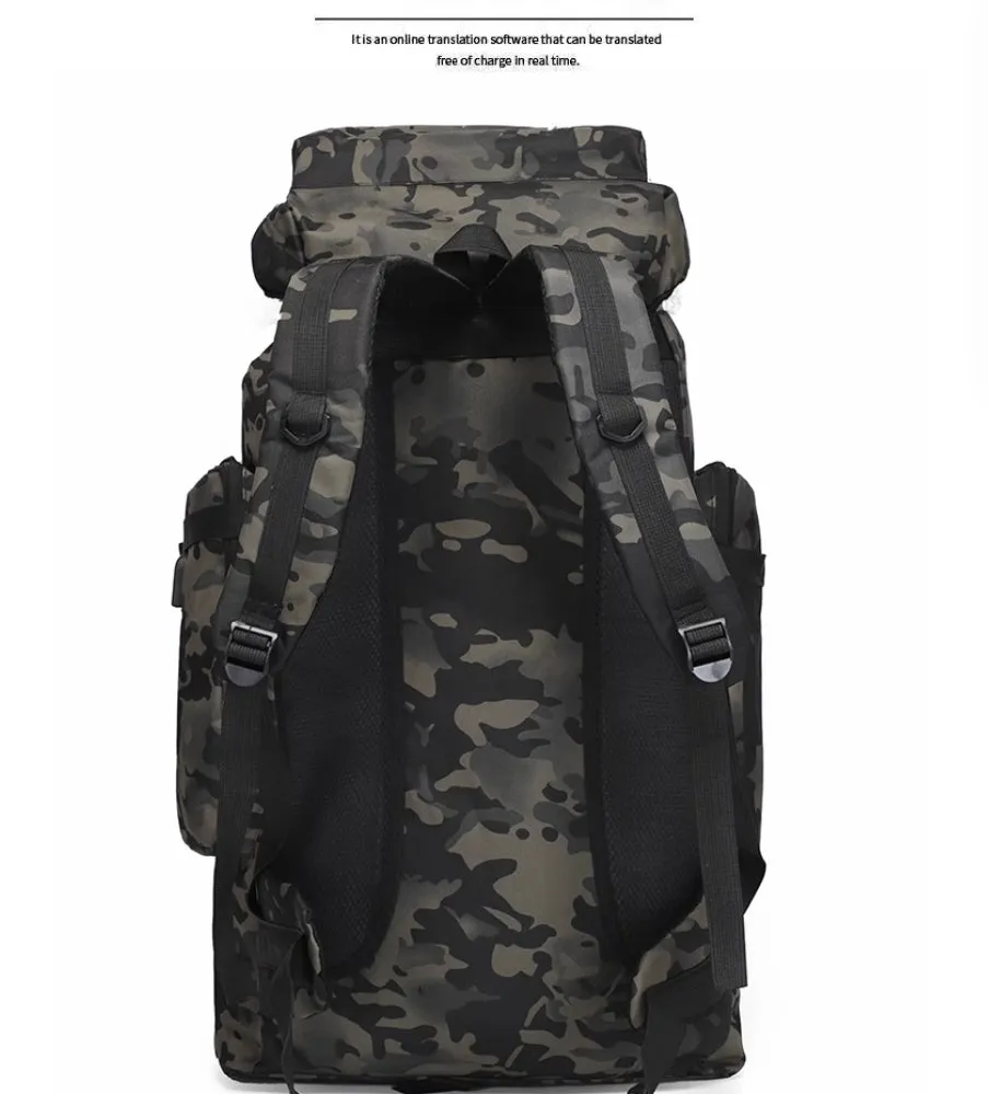 Backpack camouflage large capacity men's tactical backpack men's outdoor hiking backpack multifunctional travel backpack