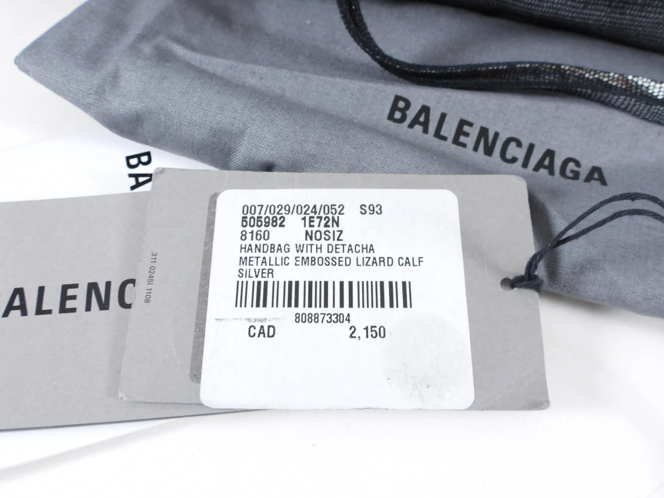 Balenciaga Limited Edition Micro Silver City Crossbody Bag