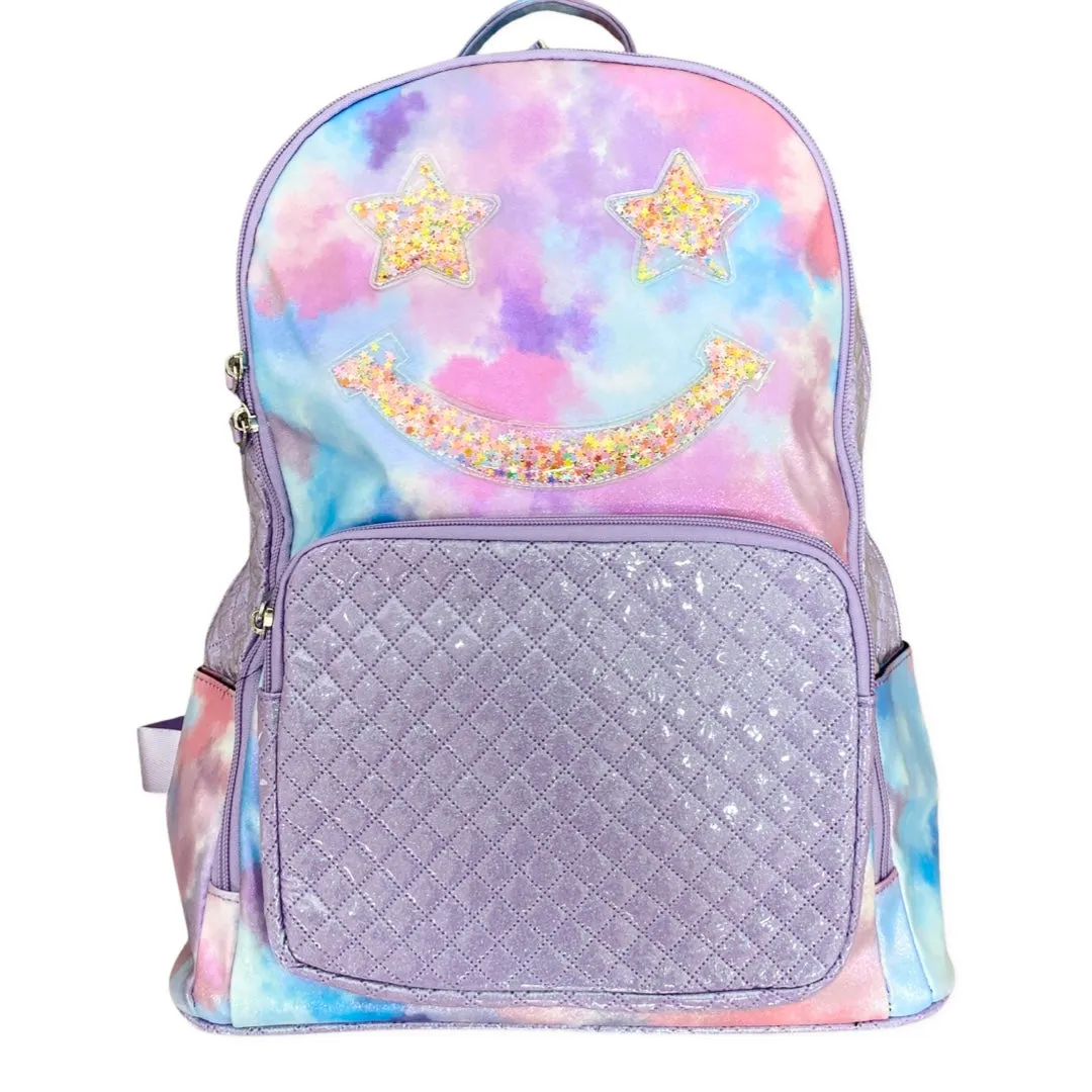 Bari Lynn Lavender Confetti Smile Backpack