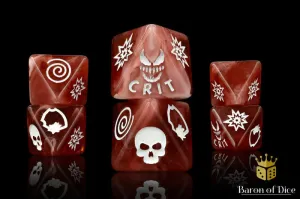 Baron of Dice: Bloody Symbiote Dice - D8 Set