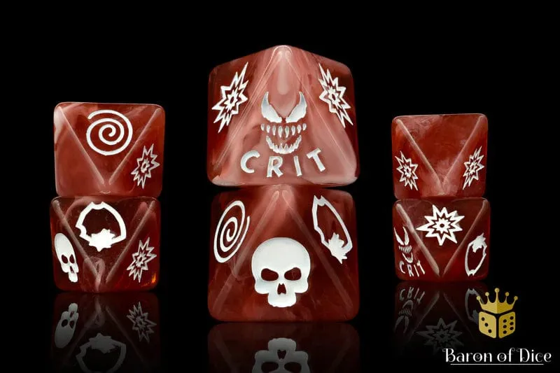 Baron of Dice: Bloody Symbiote Dice - D8 Set