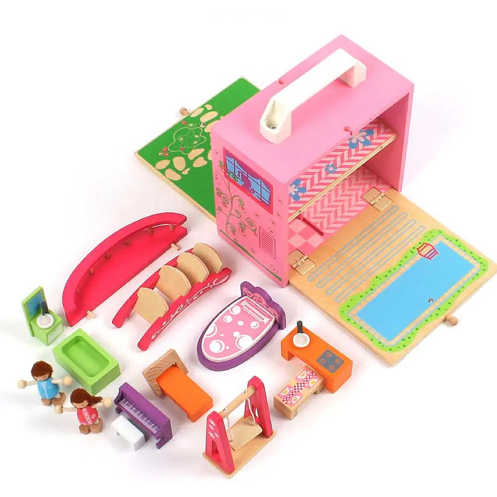 Bass & Bass Dollhouse Mallette Maison De Poupee