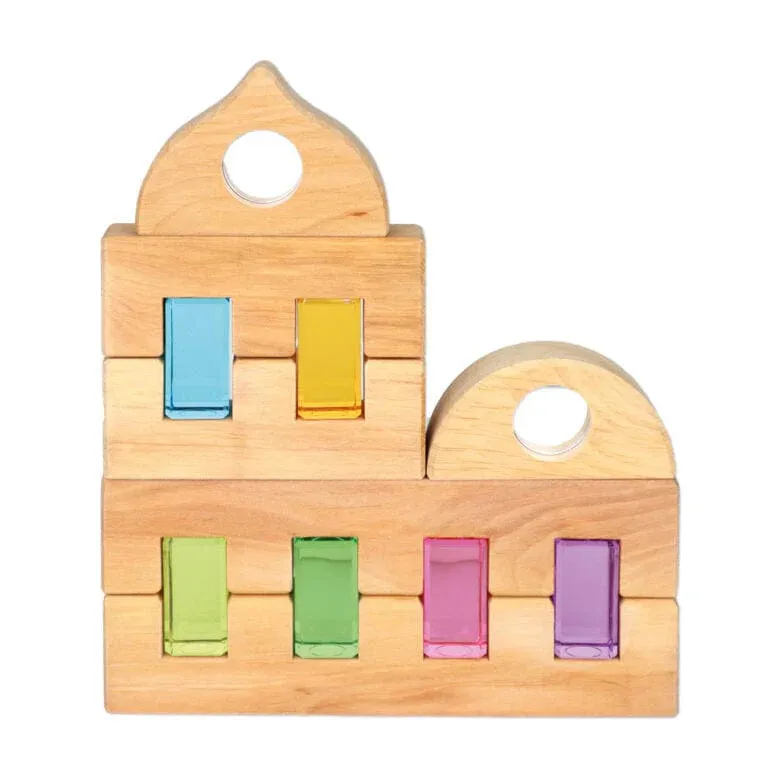 Bauspiel Luminous Blocks Pastel 12 Piece 3yrs 