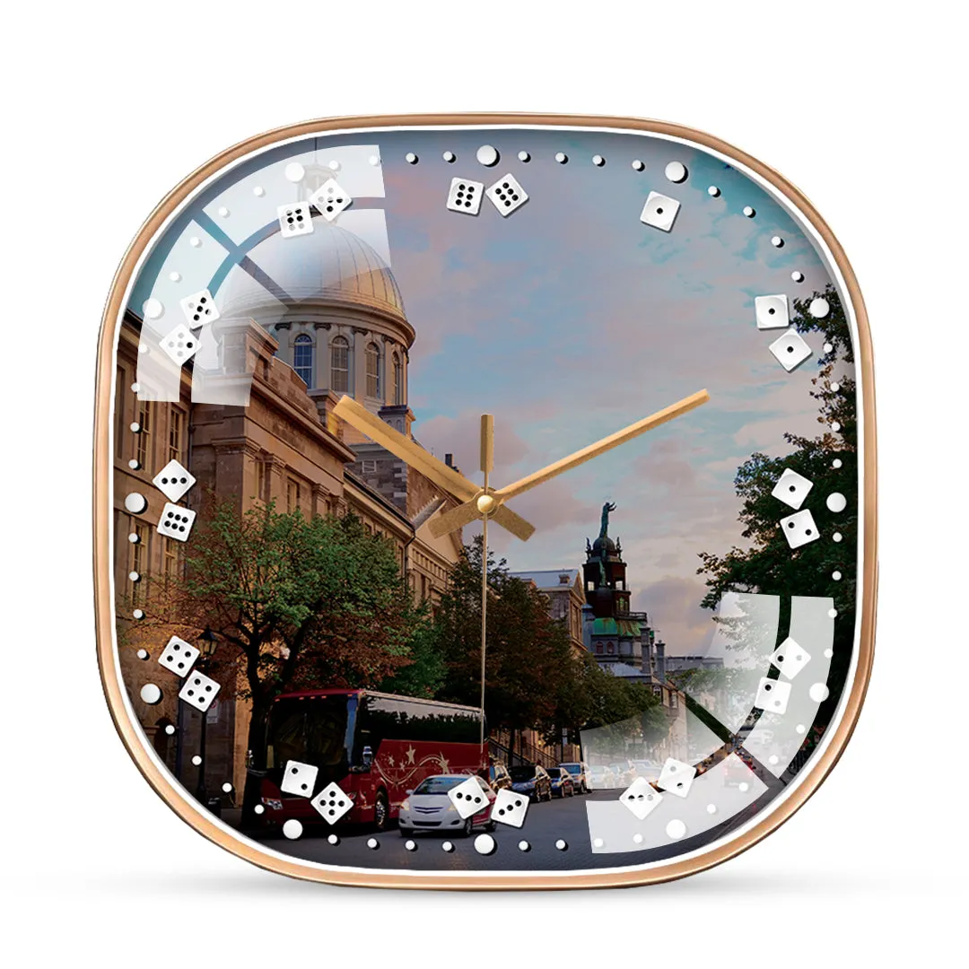 Beautiful Buildings Montreal Wall Clock