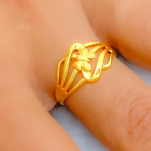 Beautiful Butterfly 22k Gold Ring