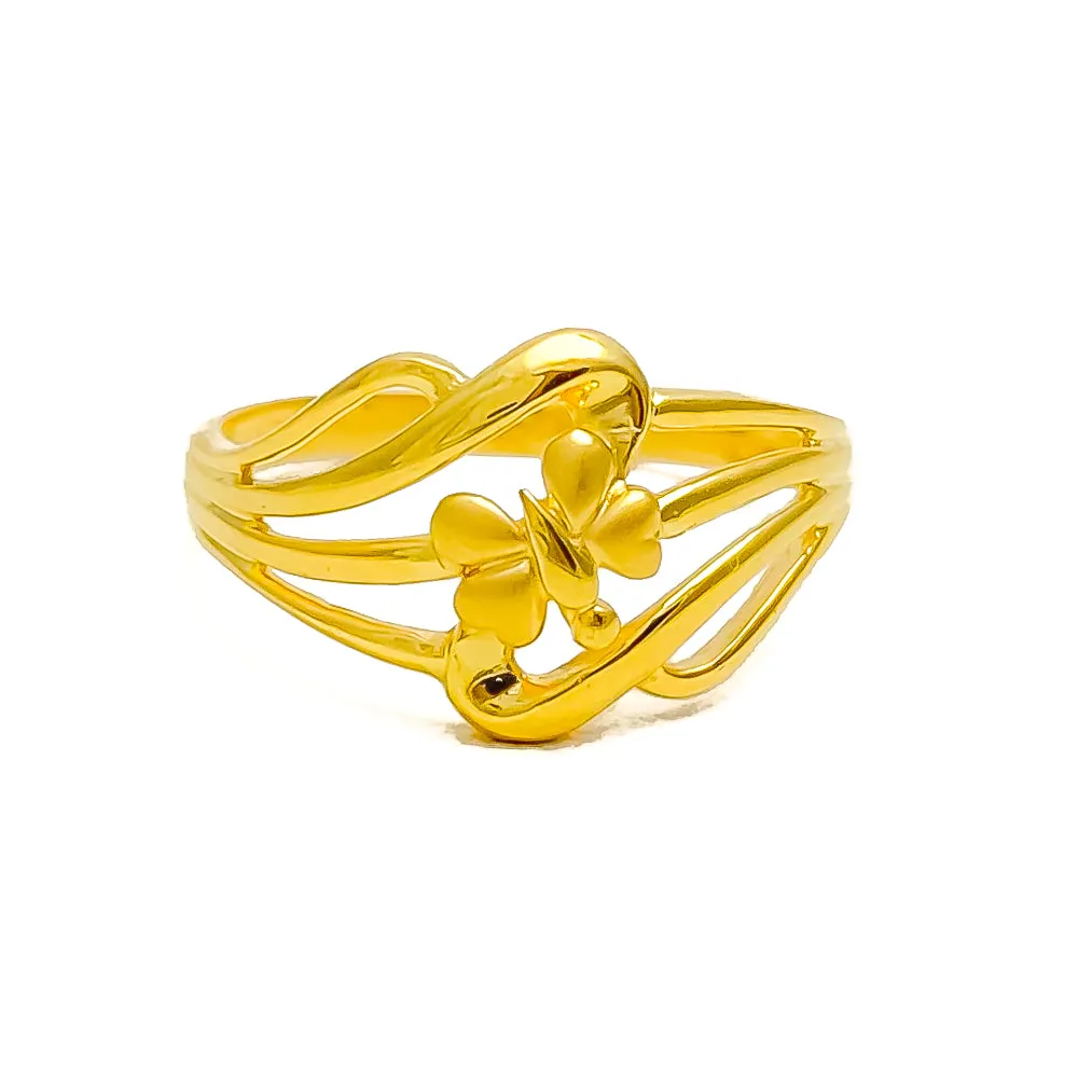 Beautiful Butterfly 22k Gold Ring