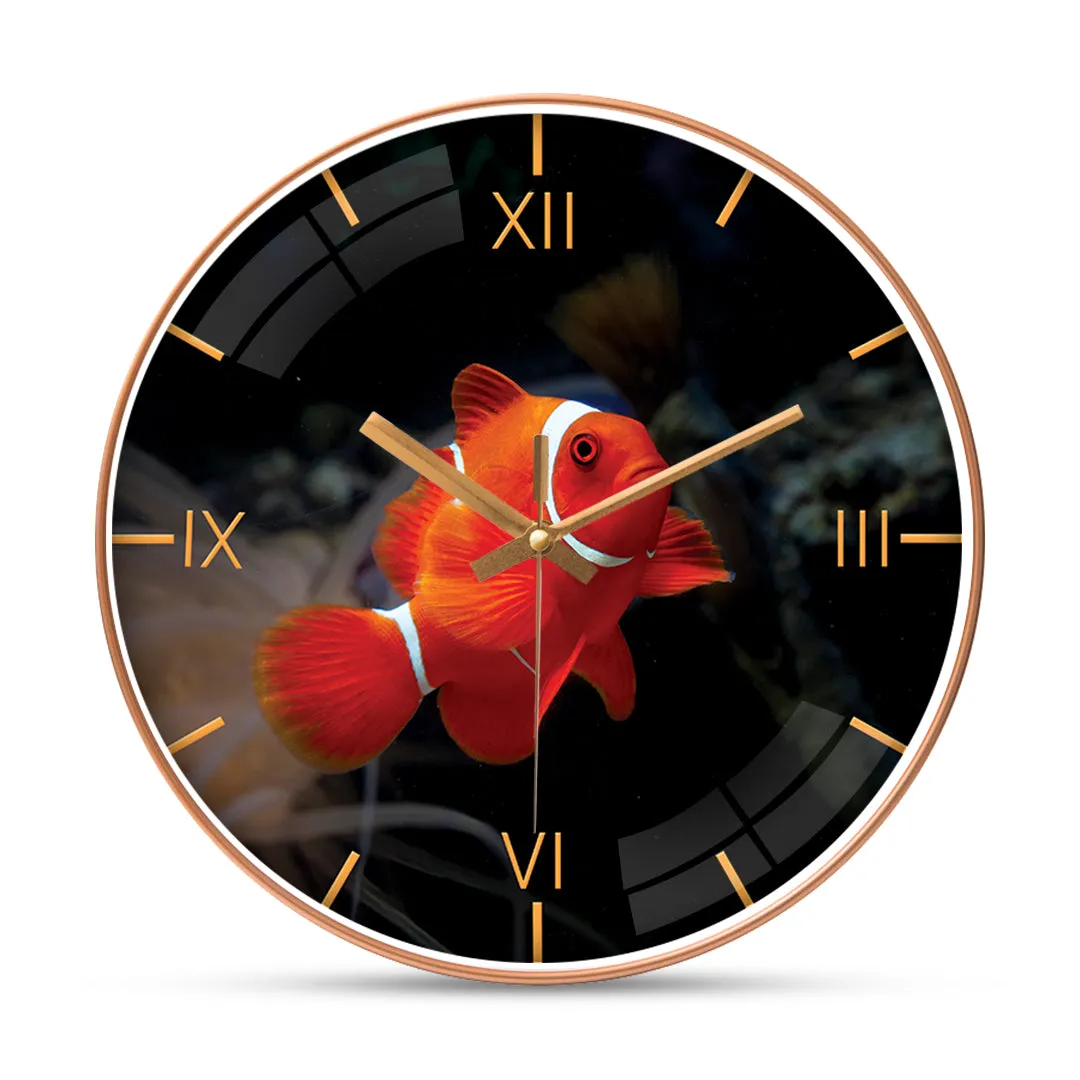 Beautiful color fish wall clock