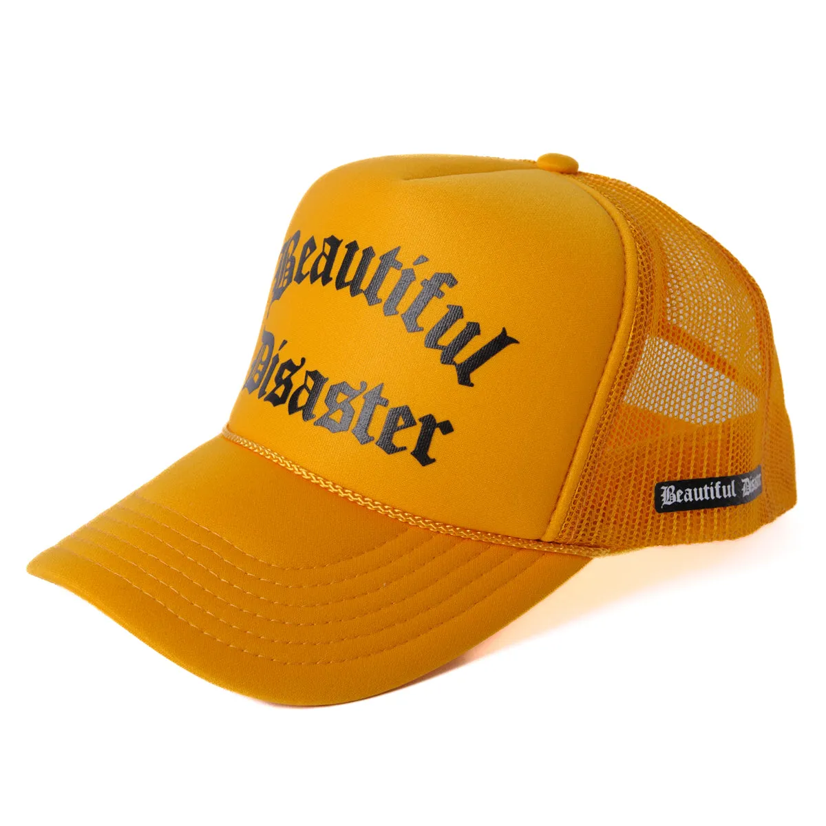 Beautiful Disaster Trucker Hat - Gold