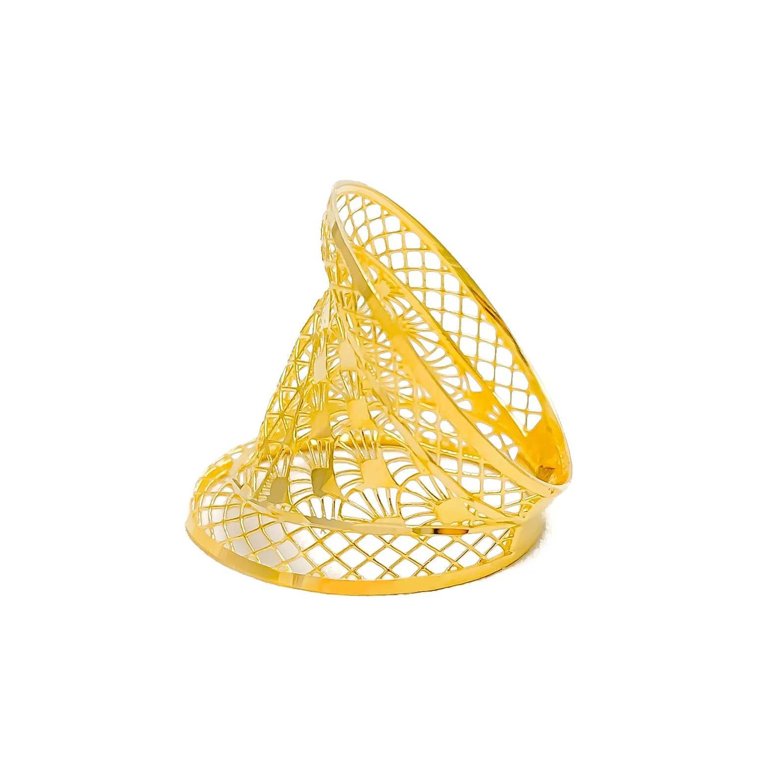 Beautiful Geometric 21k Gold Ring