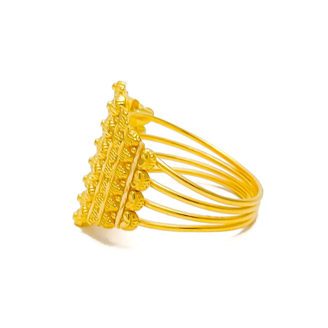 Beautiful Geometric 22K Gold Ring