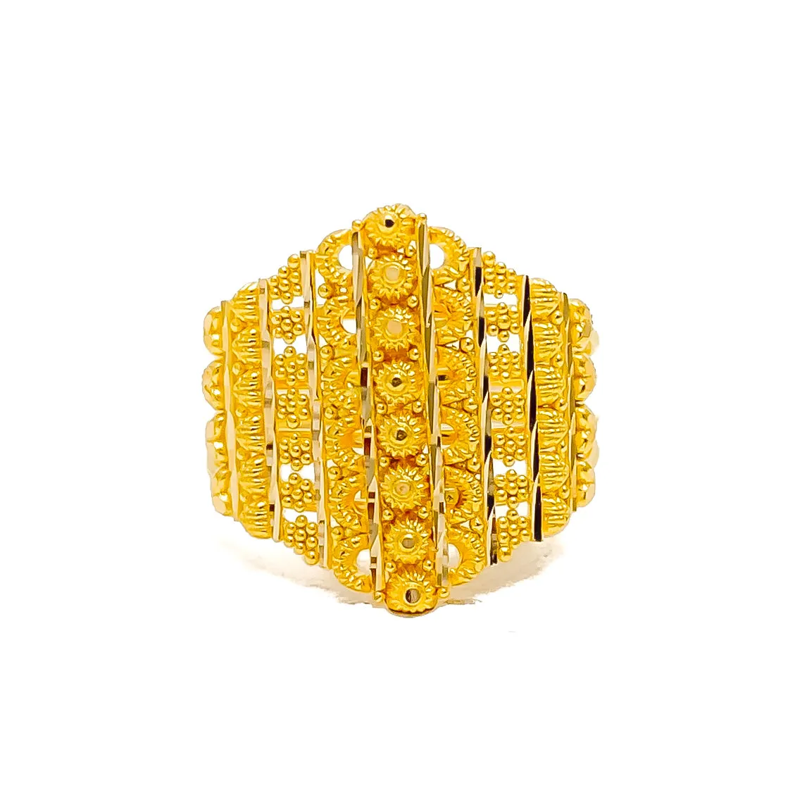 Beautiful Geometric 22K Gold Ring