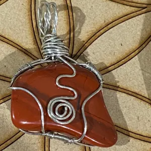 Beautiful handmade red jasper pendant.