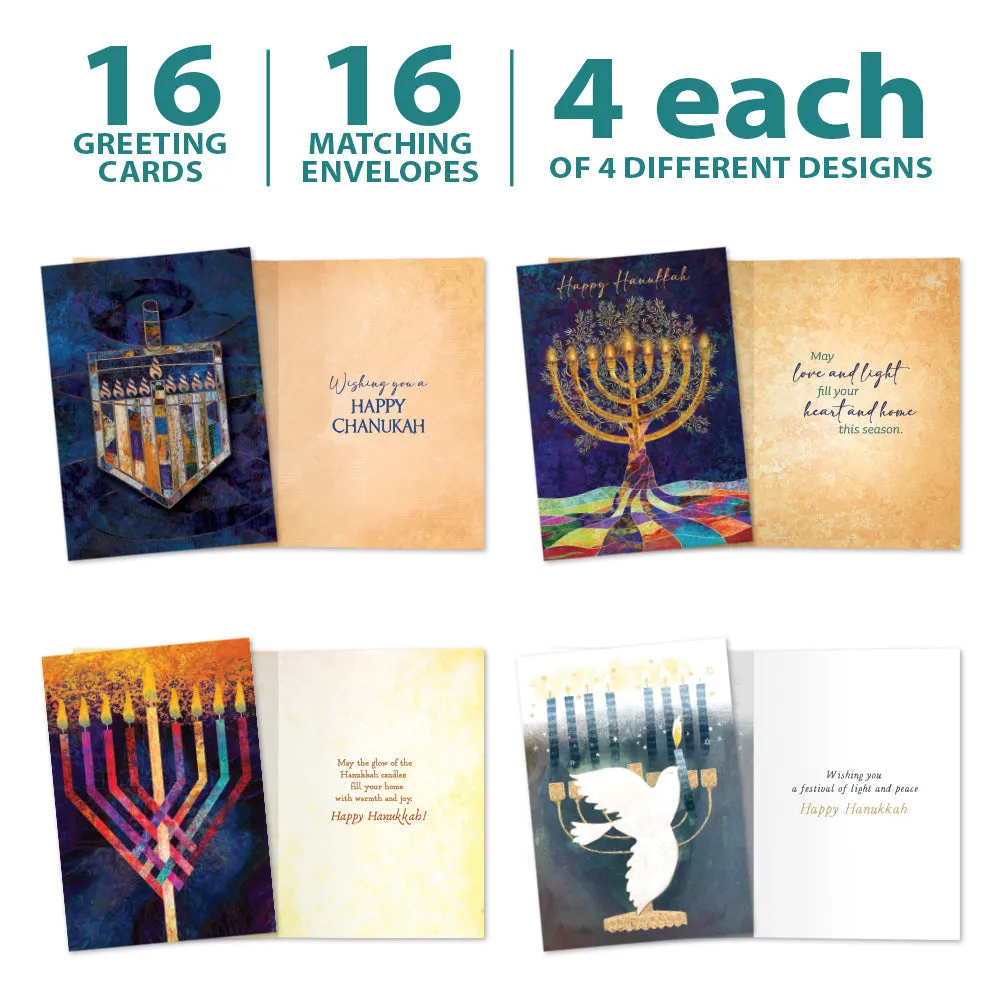 Beautiful Menorahs 16 Pack Assortment