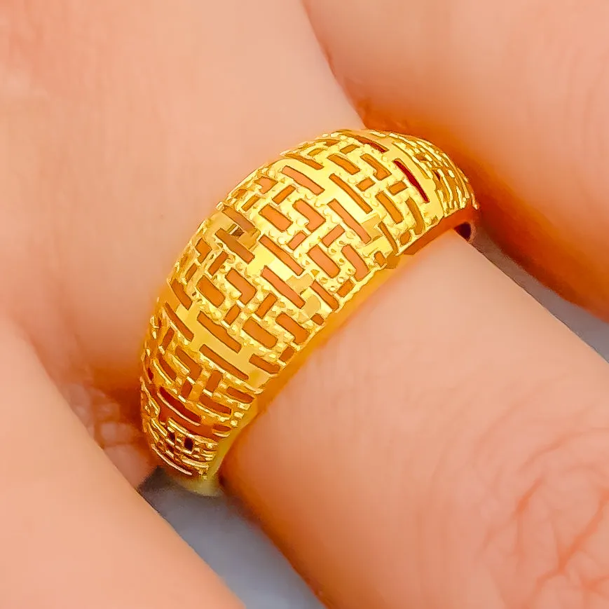 Beautiful Mesh 22k Gold Ring