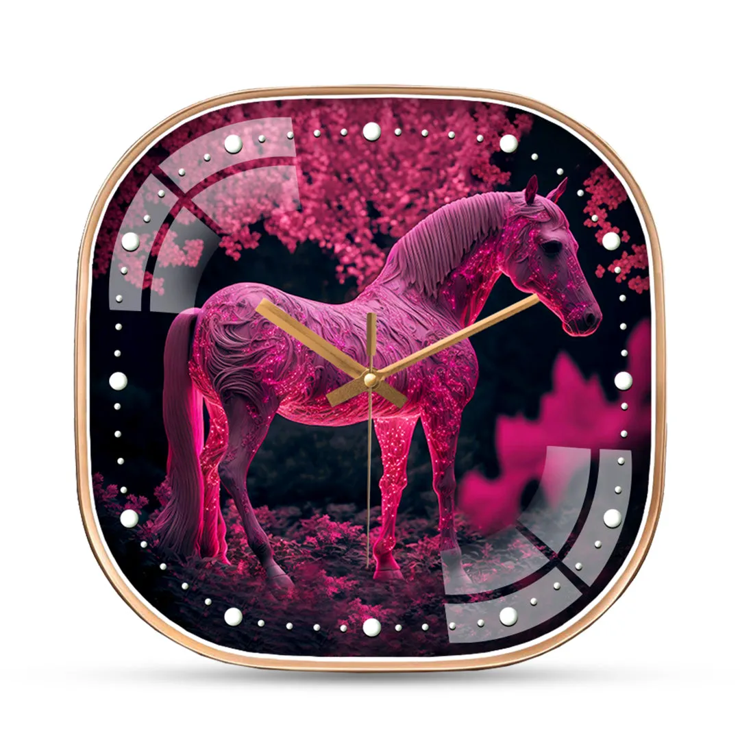 Beautiful pink unicorn wall clock