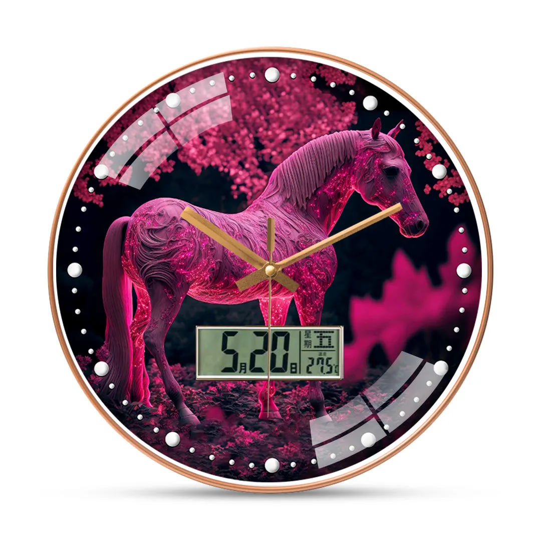 Beautiful pink unicorn wall clock