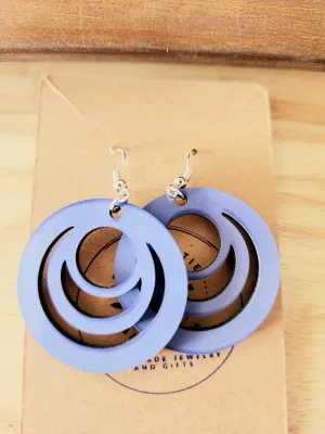 Beautiful purple circles earrings