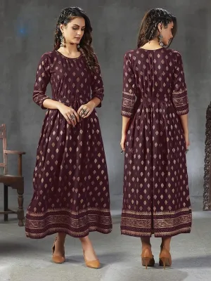 Beautiful Rayon Women's Anarkali kurta