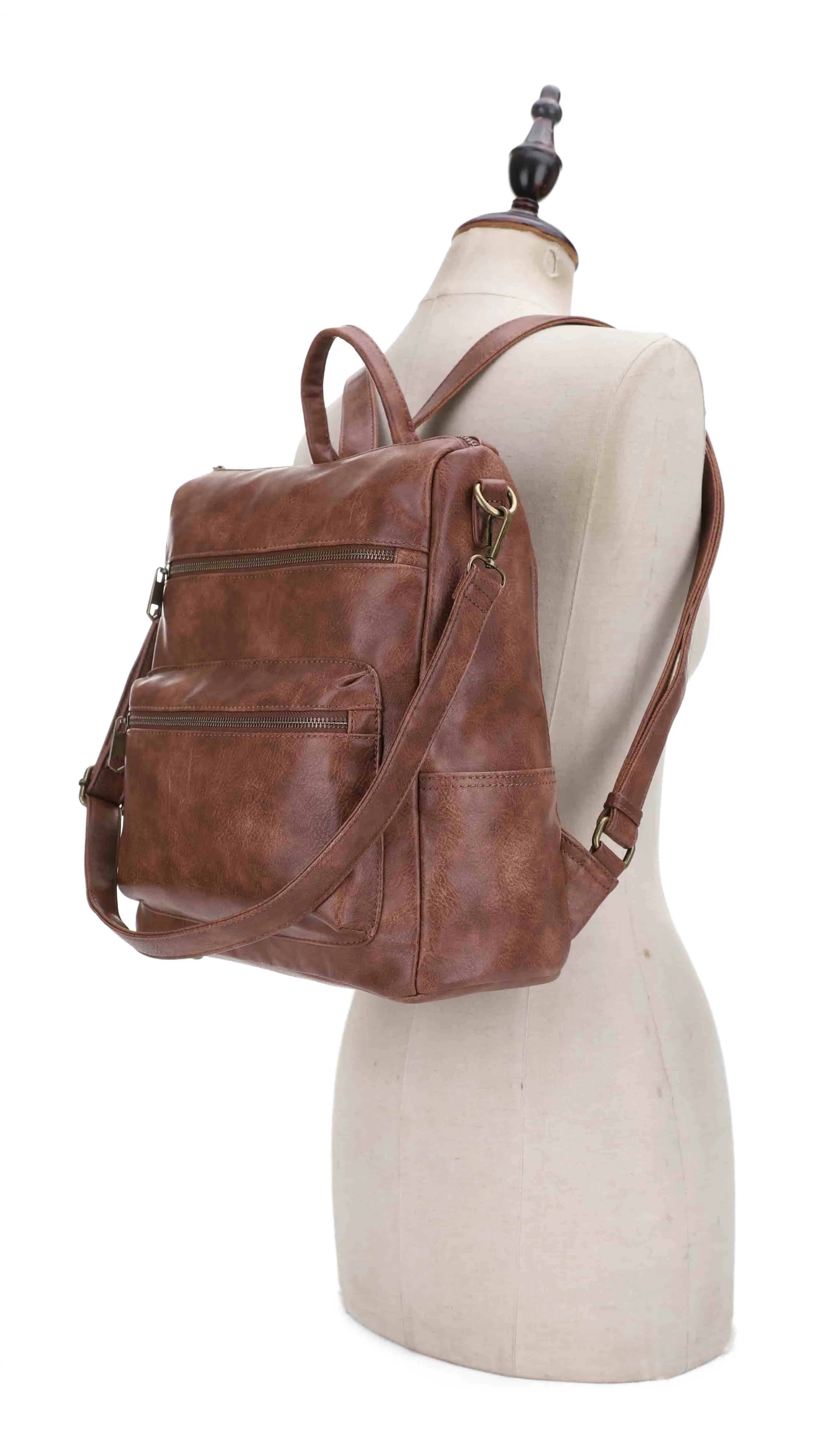 Bernice Double Front Zipper Backpack