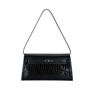 Black Croc Shoulder Bag (Limited Edition. Pre-Order Only.)