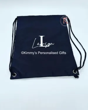 Black Drawstring Bag