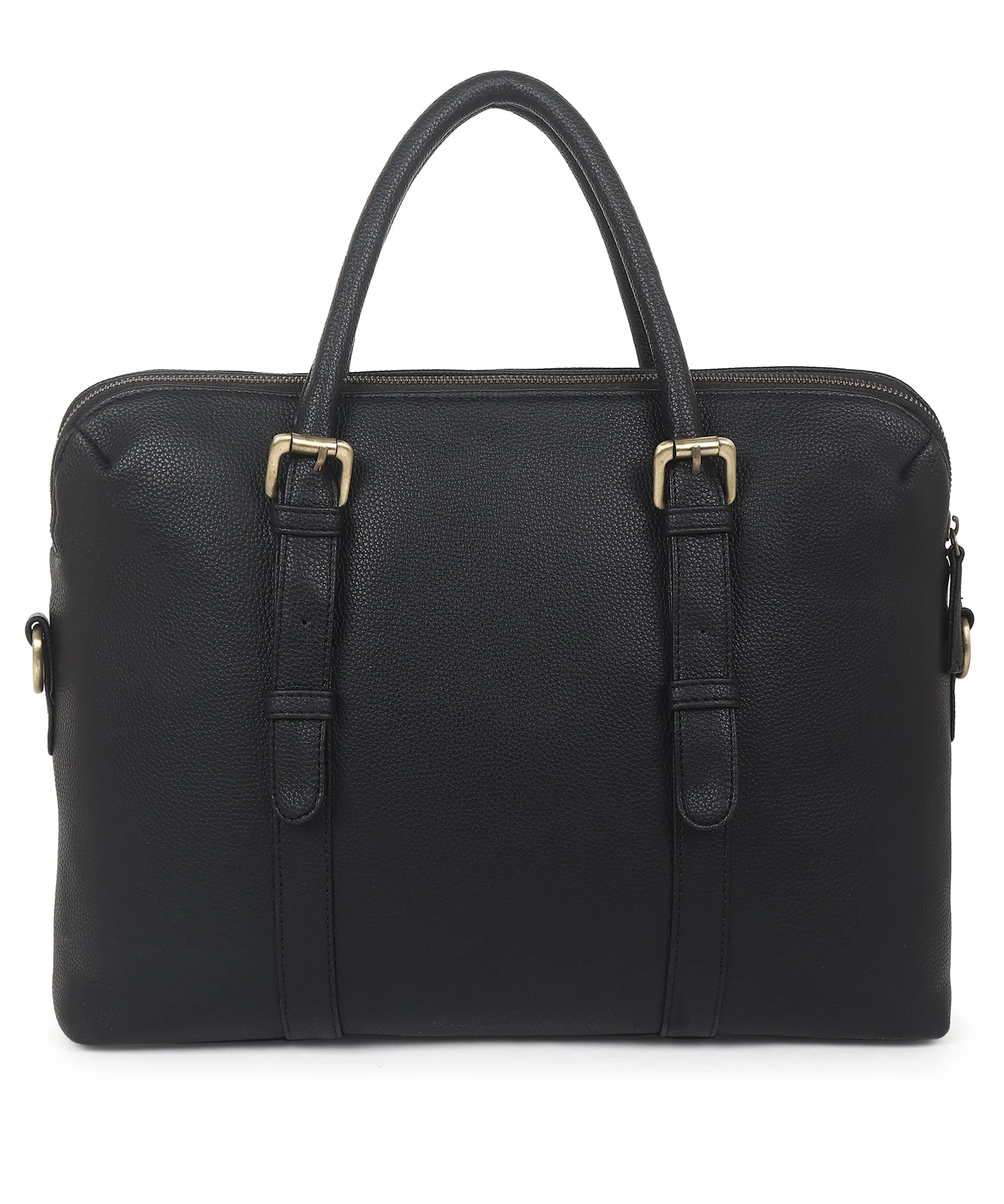 Black Multicompartment Laptop Bag for Men