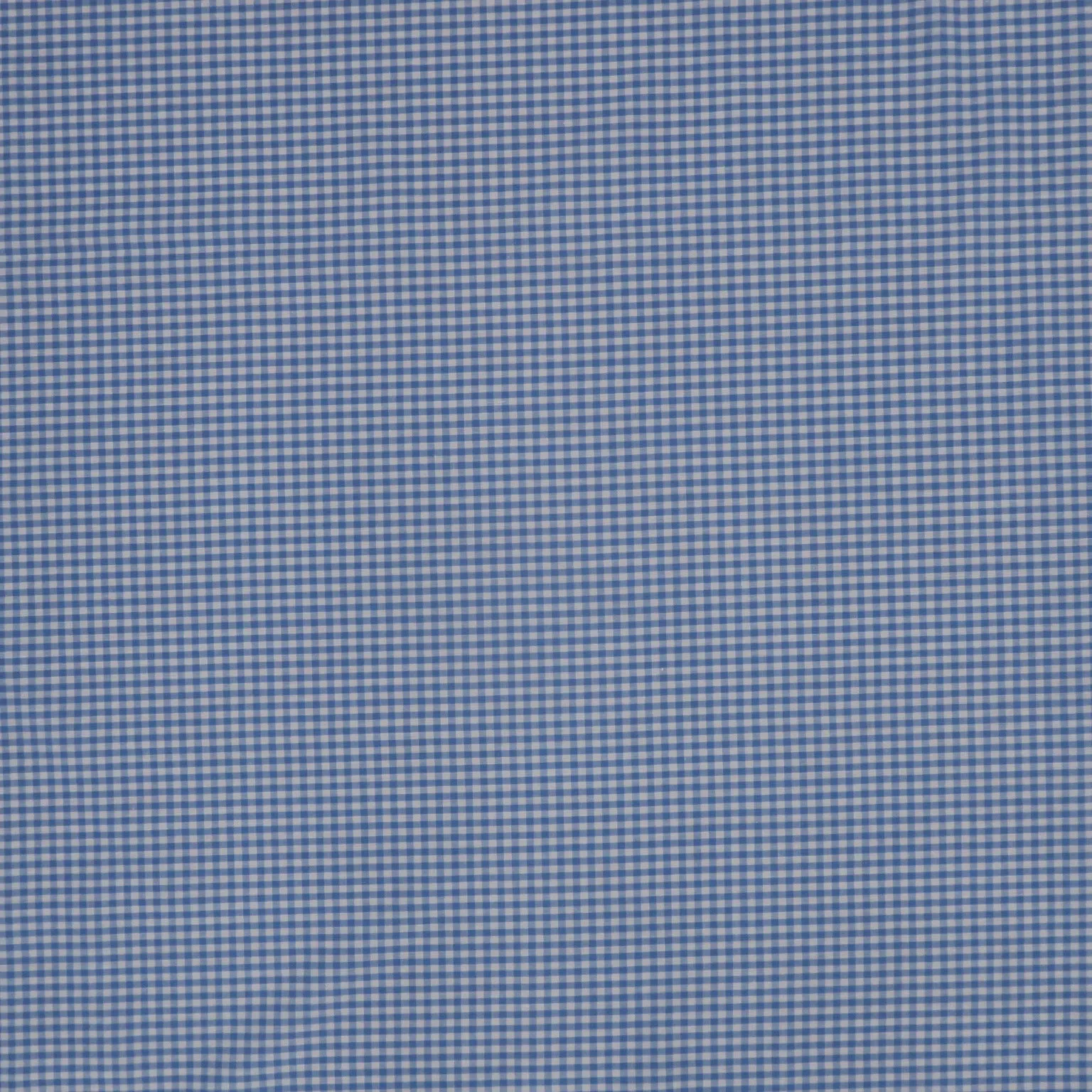 Blue and White Gingham 1/8" Cotton Blended Broadcloth