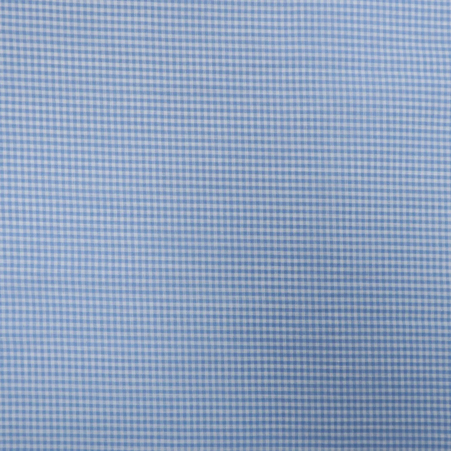 Blue And White Shepards Check Cotton Blended Broadcloth