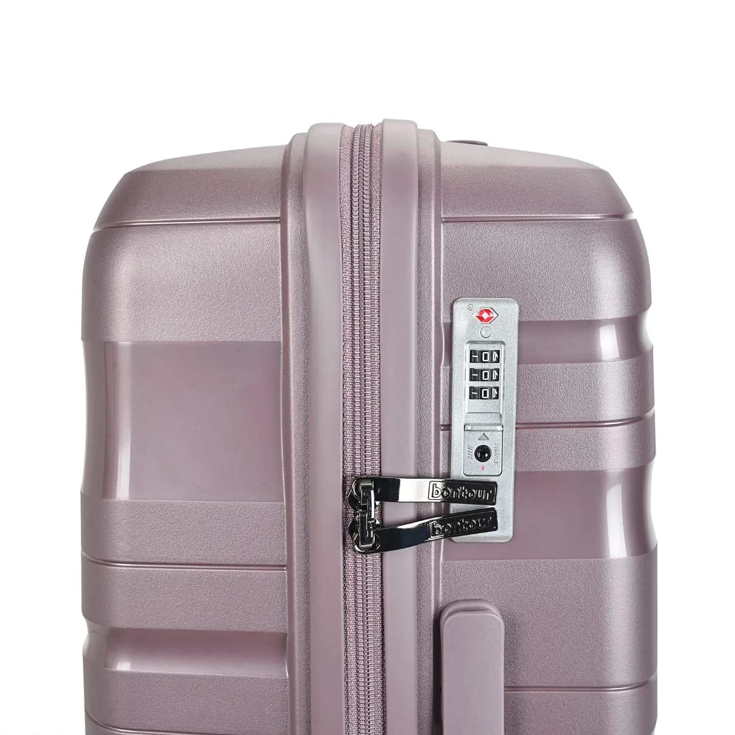 Bontour 'Flow' 4-wheeled cabin suitcase with TSA lock, 55x38x20cm, Lavender