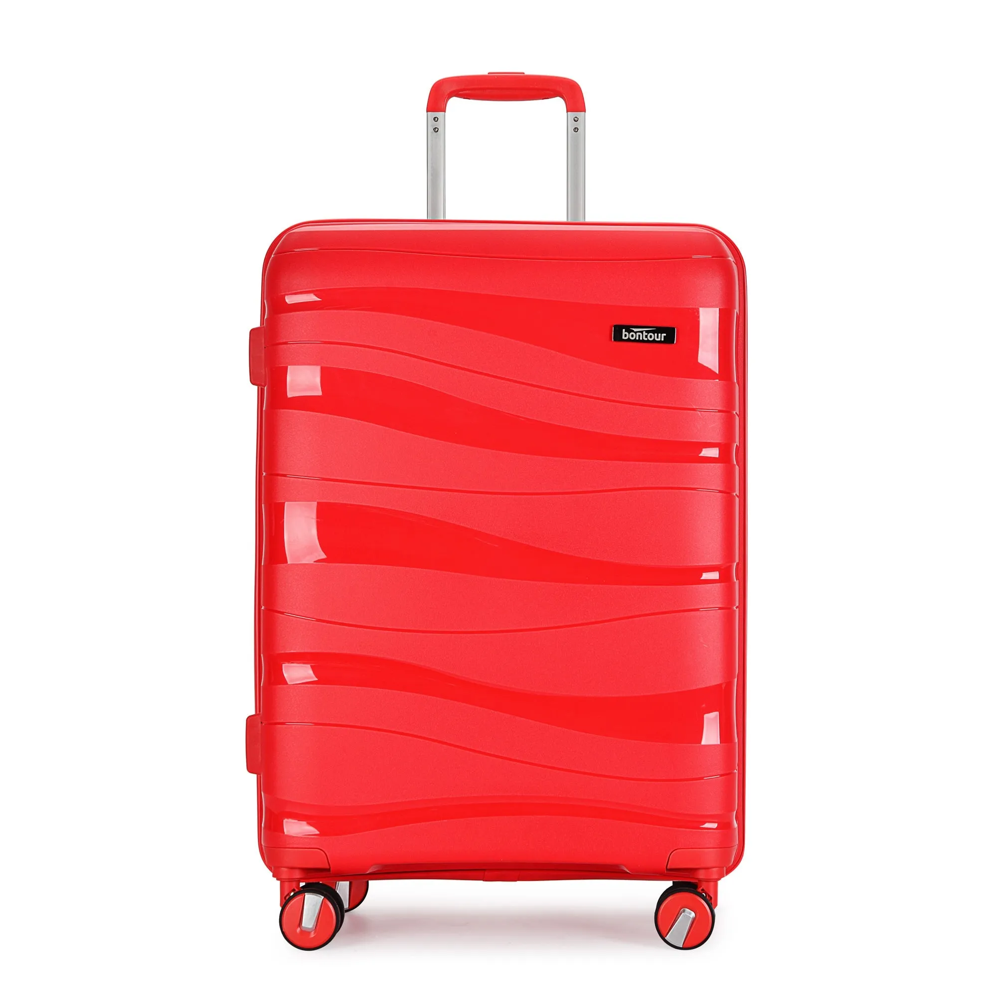 Bontour 'Flow' 4-wheeled suitcase with TSA lock, Medium Size 66x45x28 cm, Red