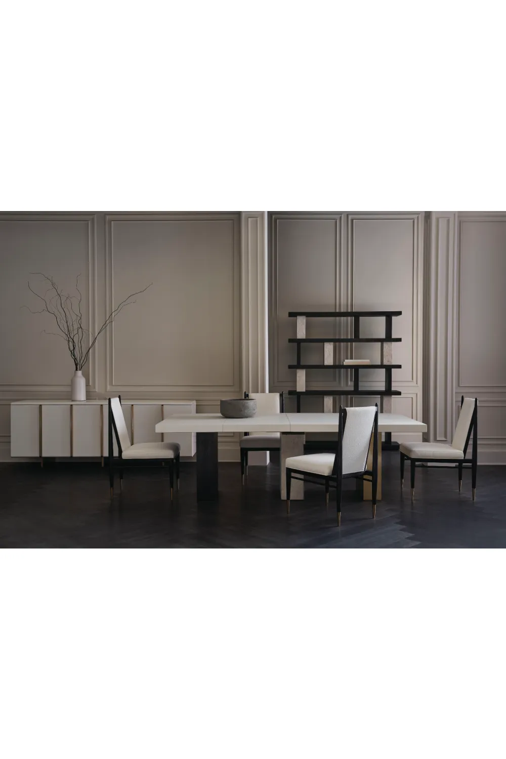 Bouclé Ivory Dining Chair | Caracole Unity